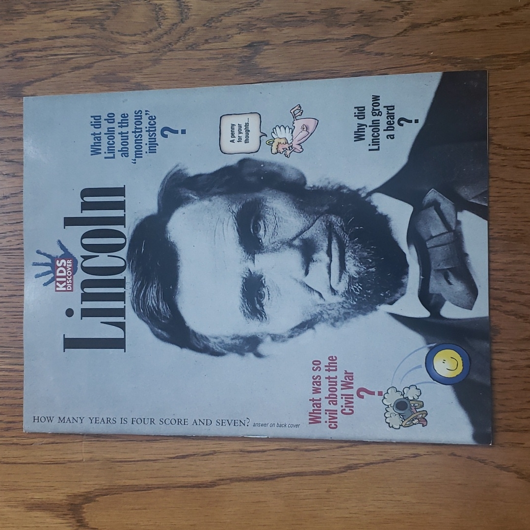 Vintage 90s Kids Discover Magazine Lincoln Volume 5 Issue 10 December 1995
